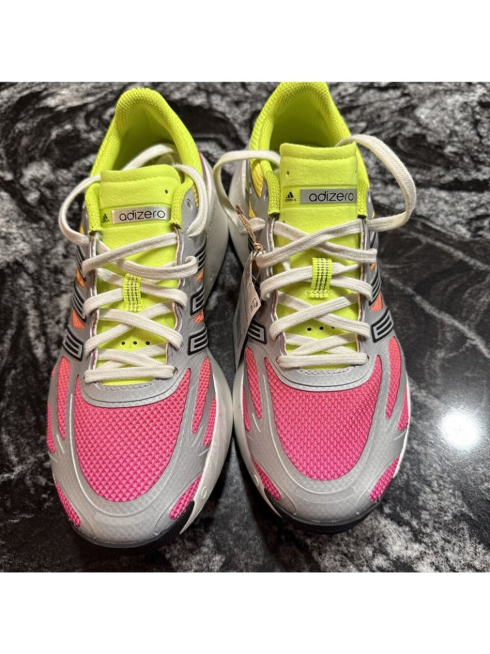 Adidas Wmns 6 Adizero Aruku 'Shock Pink Solar Yellow' SNEAKERS New No Box